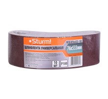Шлифлента, 76x533мм, Р100, 10 шт, Sturm!