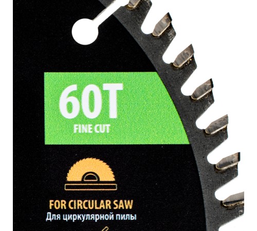 Пильный диск по ламинату ф185 х 30 мм, 60 зубьев Denzel