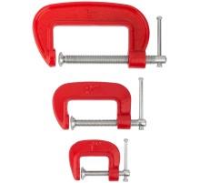 Струбцины тип "G", набор 3 шт. 1", 2", 3" FIT IT