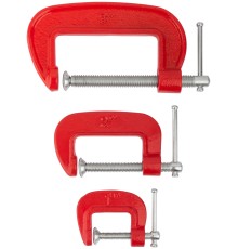 Струбцины тип "G", набор 3 шт. 1", 2", 3" FIT IT Струбцины тип "G", набор 3 шт. 1", 2", 3" FIT IT