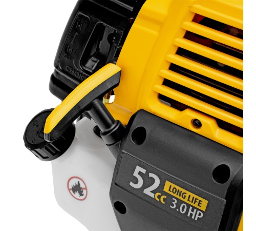 Мотобур DX-52, объём двигателя 52 см3, соединение 20 мм, без шнека Denzel