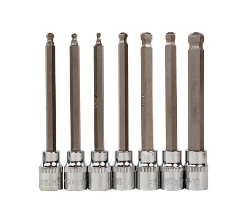 Набор головок HEX 3/8&ampquot, 110мм, 7шт, наконечник шар, СrV Sturm!