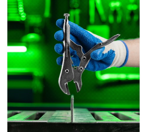 Зажим ручной, усиленный, плоский захват, 180 мм Сибртех