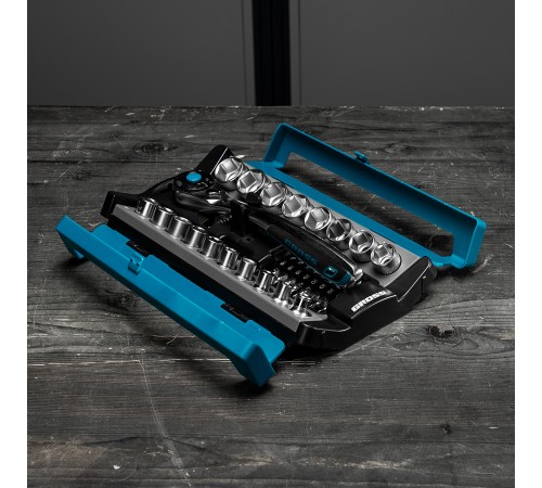 Набор торцевых головок, трещотка 120 зубьев, 36 предметов, 1/2