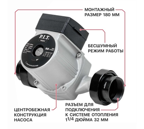 Насос циркуляционный сетевой P.I.T. POG32-S