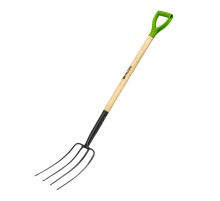 Вилы 4-рогие, сенные, кованые, 210х340х1260 мм, деревянный лакированный черенок Palisad