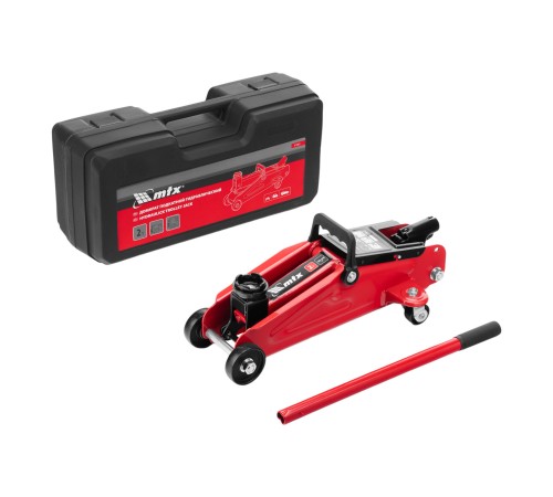 Домкрат гидравлический подкатной, 2 т, 140-340 мм, в пласт. кейсе MTX