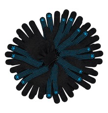 Перчатки трикотажные, х/б, 200 пар,  ПВХ точка, 3 нити, 10 класс Сибртех