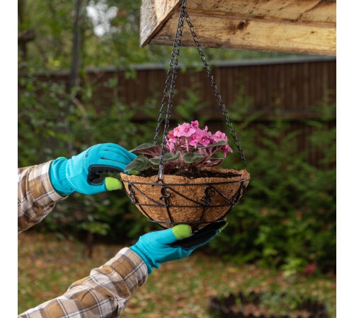 Подвесное кашпо с орнаментом, 25 см, с кокосовой корзиной Palisad