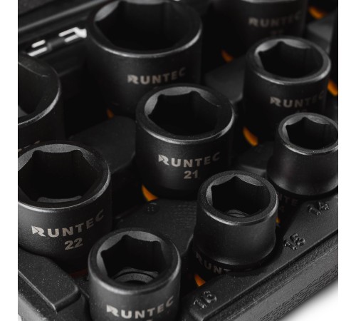 RUNTEC RT-IS1B15 Набор ударных головок RUNTEC 1/2", 10-32 мм, CrMo, 15 предметов
