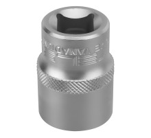 Головка торцевая, 21 мм, шестигранная, CrV, под квадрат 1/2 Stels