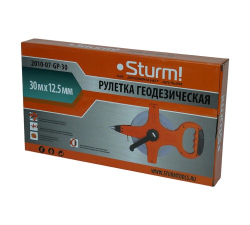 Рулетка 30м геодезическая, открытый корпус, Sturm! Рулетка 30м геодезическая, открытый корпус, Sturm!