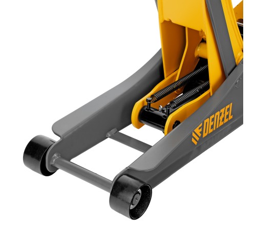 Домкрат гидравлический подкатной, 2,5 т, 85-430 мм, быстрый подъем, низкий подхват, проф. Denzel