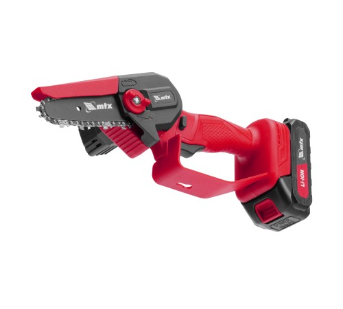 Цепная мини-пила аккумуляторная, MCS-100, шина 100 мм, Li-Ion, 20 В MTX
