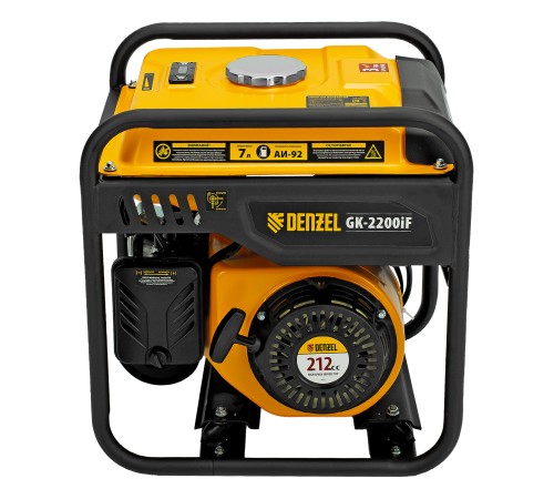 Генератор инверторный GK-2200iF, 2,2 кВт, 230 В, ручной старт DENZEL Генератор инверторный GK-2200iF, 2,2 кВт, 230 В, ручной старт DENZEL