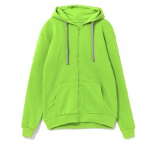 Толстовка на молнии с капюшоном Siverga Heavy (тк.Хлопок,320), зел. яблоко