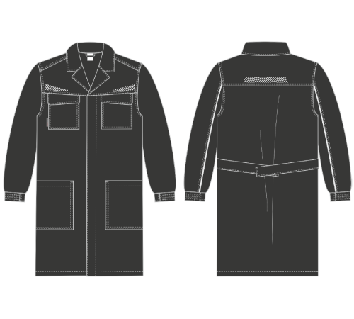 Халат ProfLineSpecialist (тк.Смесовая,240), черный