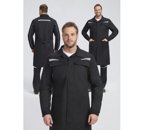 Халат ProfLineSpecialist (тк.Смесовая,240), черный