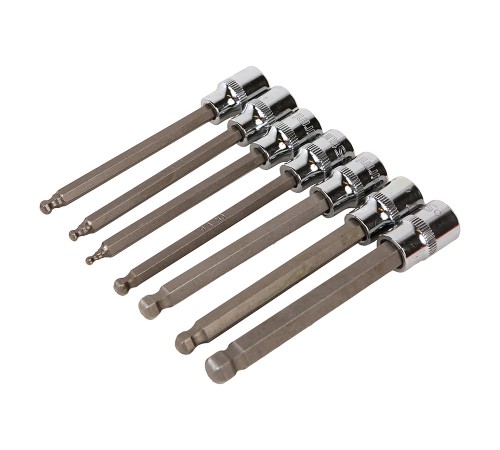 Набор головок HEX 3/8&ampquot, 110мм, 7шт, наконечник шар, СrV Sturm!