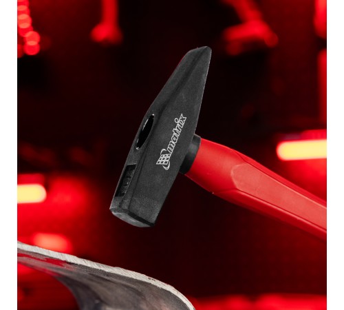 Молоток слесарный optimal, 400 г, фибергласовая обрезиненная рукоятка, квадратный боек Matrix