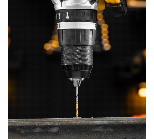 Набор сверл по металлу, 1-10 мм, Р6М5К8-TiN, Golden Tip, 10 шт Denzel