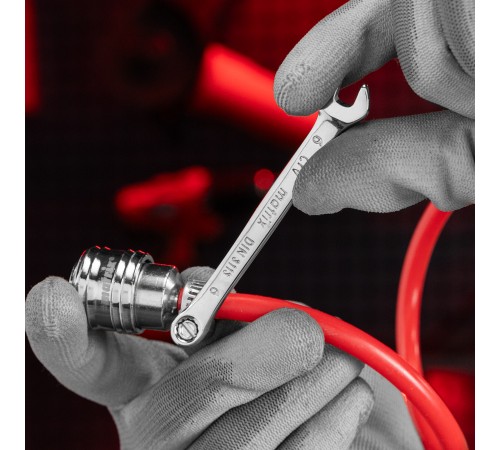 Ключ комбинированный, 6 мм, CrV, полированный хром Matrix