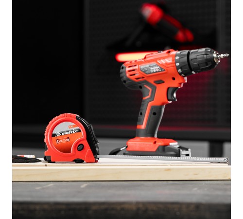 Рулетка Rubber,7,5 м х 25 мм,обрезиненный корпус Matrix