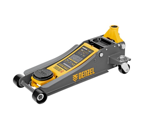 Домкрат гидравлический подкатной, 2,5 т, 85-430 мм, быстрый подъем, низкий подхват, проф. Denzel