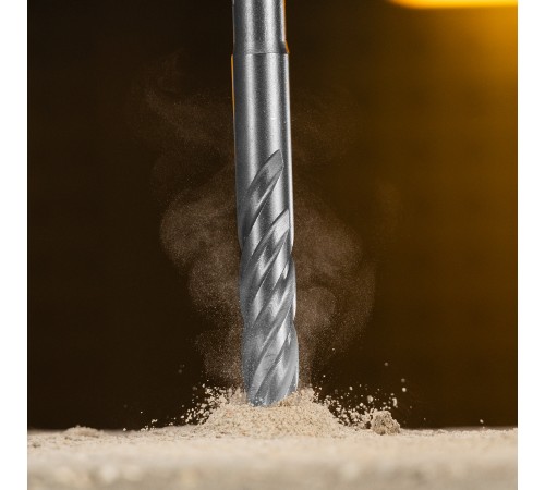 Бур по бетону, цельная крестовая пластина, 12x165 мм, SDS PLUS Denzel