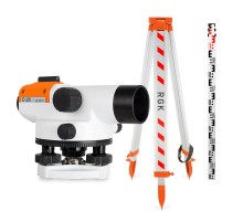 Комплект оптический нивелир RGK C-28 с поверкой + штатив S6-N + рейка AMO S5