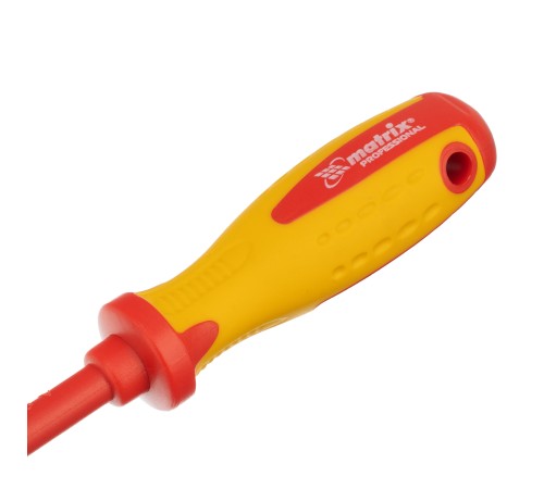 Отвертка Insulated, SL5.5 x 125 мм, CrMo, до 1000 В, двухкомпонентная рукоятка Matrix Professional