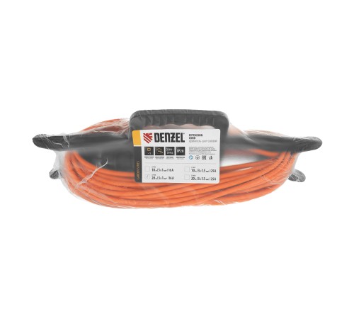 Удлинитель-шнур силовой Garden Series, ПВС, 20м, 1 розетка 3 x 1 мм, Denzel