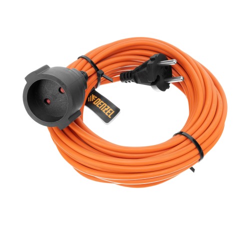 Удлинитель-шнур силовой Garden Series, б/з, ПВС, 10м, 1 розетка, 2 x 1,5 мм, Denzel