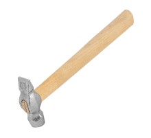 Молоток слесарный, 400 г, круглый боек, деревянная рукоятка