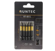 RUNTEC RT-IB51 Бита ударная RUNTEC Diamond Coating H6.35 50мм PH2 5шт. RUNTEC RT-IB51 Бита ударная RUNTEC Diamond Coating H6.35 50мм PH2 5шт.