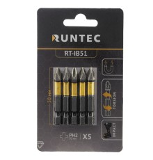 RUNTEC RT-IB51 Бита ударная RUNTEC Diamond Coating H6.35 50мм PH2 5шт.