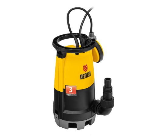 Дренажный насос для чистой и грязной воды DP450S, 450 Вт, напор 6 м, 12000 л/ч Denzel