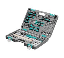 Набор инструментов, 1/2", Cr-V, S2, усиленный кейс, 58 предметов Stels