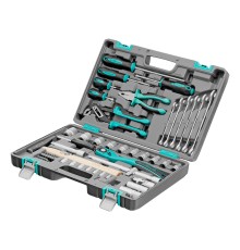 Набор инструментов, 1/2", Cr-V, S2, усиленный кейс, 58 предметов Stels