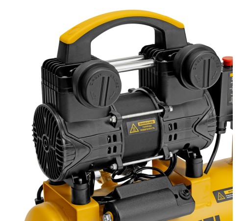 Компрессор безмасл. малошумный DLP-950/10, 950Вт,10 л, 2850 об/мин, 170 л/мин Denzel