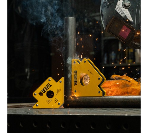 Фиксатор магнитный для сварочных работ усилие 75 LB Denzel