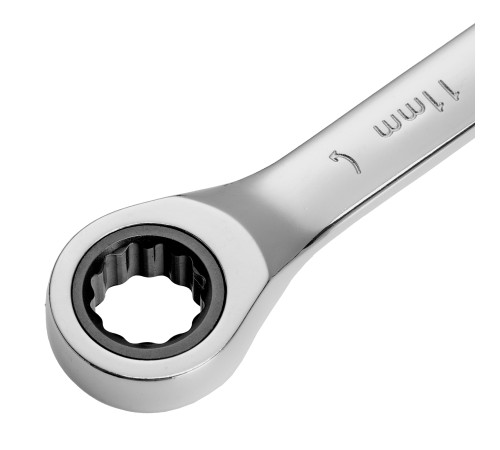 Ключ комбинированный, с трещеткой, 11 мм Denzel