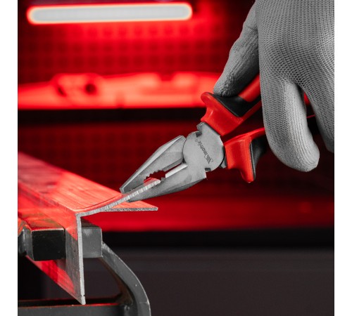 Плоскогубцы Nickel, 180 мм, никелированные, двухкомпонентные рукоятки Matrix