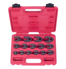 Набор разрезных ключей 3/8"&1/2" (воронья лапка), 8-24 мм, кейс, 15 предметов МАСТАК 0261-15C