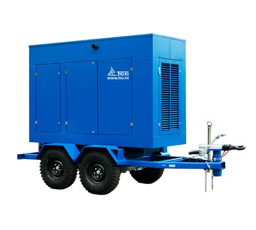Дизельный генератор ТСС ЭД-20-Т400 в погодозащитном кожухе на прицепе Дизельный генератор ТСС ЭД-20-Т400 в погодозащитном кожухе на прицепе