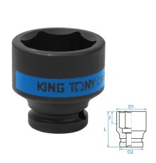 Головка торцевая ударная шестигранная 1/2", 35 мм KING TONY 453535M Головка торцевая ударная шестигранная 1/2", 35 мм KING TONY 453535M