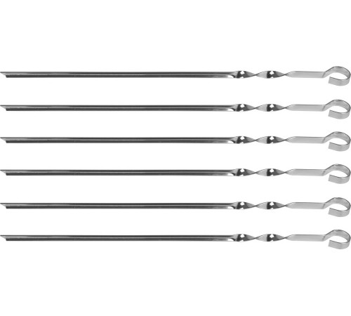 GRINDA 450 мм, 6 шт., угловые, в чехле, шампуры BARBECUE 427750 GRINDA 450 мм, 6 шт., угловые, в чехле, шампуры BARBECUE 427750