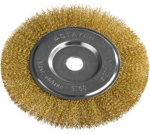 STAYER Ø 200 мм, щетка дисковая для УШМ 35122-200 STAYER Ø 200 мм, щетка дисковая для УШМ 35122-200