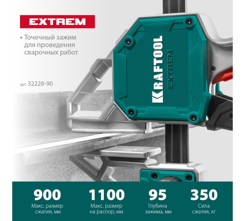 KRAFTOOL 900х95 мм, струбцина пистолетная EXTREM 900/95 32228-90_z01 KRAFTOOL 900х95 мм, струбцина пистолетная EXTREM 900/95 32228-90_z01