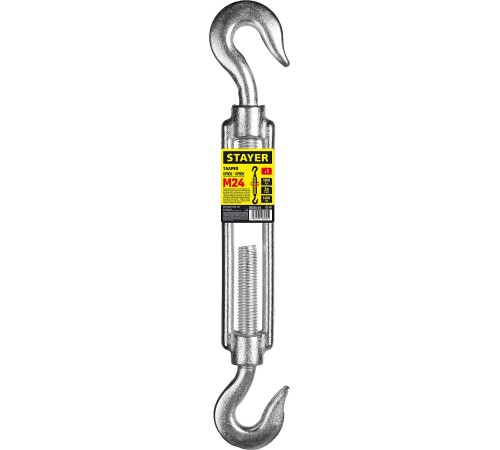 STAYER М24, 1 шт., талреп DIN 1480, крюк-крюк 30525-24 Master STAYER М24, 1 шт., талреп DIN 1480, крюк-крюк 30525-24 Master